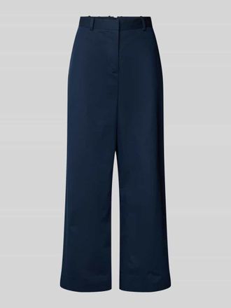Tommy Hilfiger Weite Hose aus Baumwoll-Lyocell-Mix in Marine, Gr&ouml;&szlig;e 36
