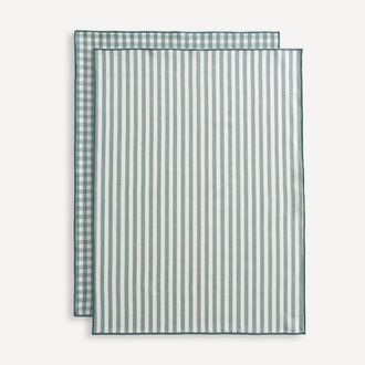 La Redoute Interieurs Set van 2 theedoeken, 30% gerecycled katoen, geweven-geverfd, Soizic