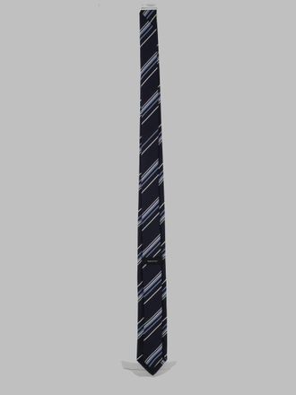 HUGO BOSS Diagonal Stripe Jacquard Silk Blend Necktie - Blue