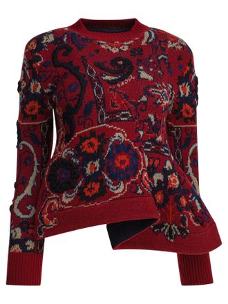 sacai Floral Jacquard Knit Sweater