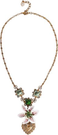 Dolce & Gabbana Lily Crystal Sacred Heart Pendant