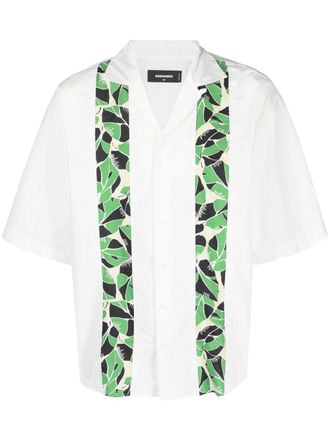 Dsquared2 leaf-print short-sleeve shirt - White