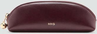 Mango Astuccio zip mini perlina bordeaux - Donna - Taglia unica - MANGO