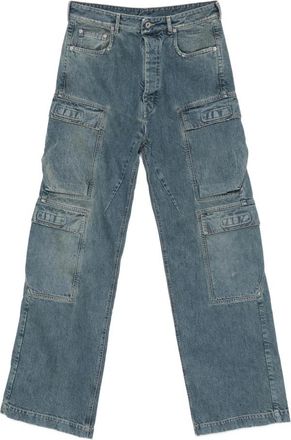 Rick Owens Double Cargo Jeans - Heren - Regular Fit Jeans - Blauw - W32 - Katoen - Jeans