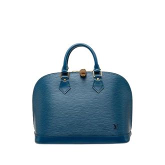 Louis Vuitton Pre-owned Alma Handbag - Dames - Pre-owned - Blauw - Maat: ONE Size Leer