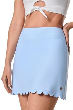 Coolibar Sea Fan Scallop Skorts, UPF 50+ Sun Protection in Skyride at Nordstrom, Size X-Large