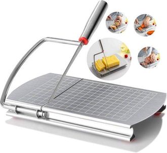 OEM Affettatrice Multifunzionale In Acciaio Inox Con Tagliere + Per Formaggio, Burro, Salsicce, Frutta. Aiuto In Cucina / Taglia Formaggio / Tagliere Per 