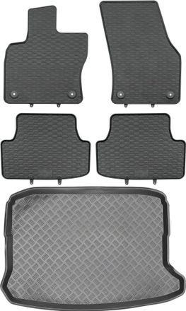 OEM Juego De Alfombrillas De Goma Para Coche Y Maletero Para Seat Ateca Suv A Partir De 2016