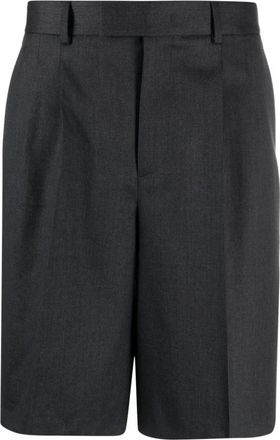 Valentino Casual Shorts, male, Gray, L, Stripe-Detail Knee-Length Shorts