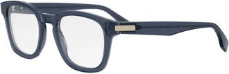 Fendi Vierkante blauwe acetaat zonnebril - unisex - Brillen - Blauw - ONE Size - Accessoires