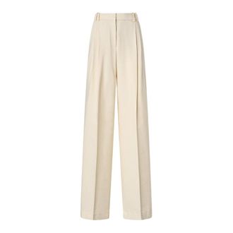 Pinko Wide Trousers, female, Beige, Size: XS Brescello Wide Trousers