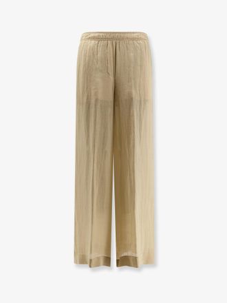 Nude Pantaloni in misto lino - NUDE - gender_Woman