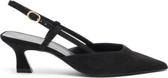 Stuart Weitzman Vinnie 50 Slingback - Dames - Pumps - Zwart - 37 EU - Schoenen