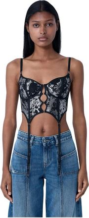 Diesel Donna, Top, Nero, XL, new