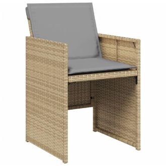 vidaXL Vidaxl - Sillones Jard&iacute;n Con Cojines 4 Uds Rat&aacute;n Sint&eacute;tico Beige Mezcla