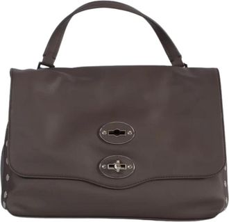 Zanellato Postina - Dames - Handtassen - Bruin - ONE Size - Leer - Tassen