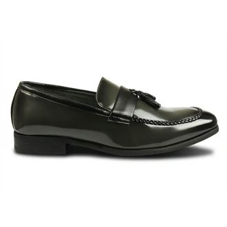 TruClothing Tassel Loafers High-Gloss Slip-On Moc Toe Dress Shoes