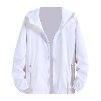 Generic Cardigans for Men - Mens Casual Pure Color Hooded Cardigan with Reflective Zipper for Outdoor Sports and Plus Size Comfort