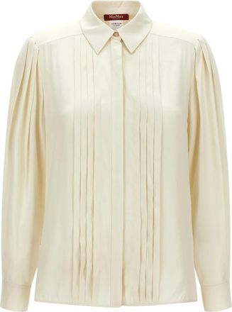Max Mara Vongola Shirt - Dames - Blouses & Shirts - Wit - Maat: 2XS Zijde