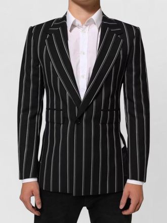 Dolce & Gabbana striped wool single breasted blazer