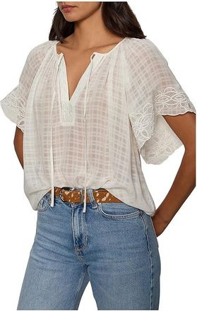 Sanctuary Easy Brunch Embroidered Blouse Womens Clothing Chalk : LG (US 10-12), Polyester