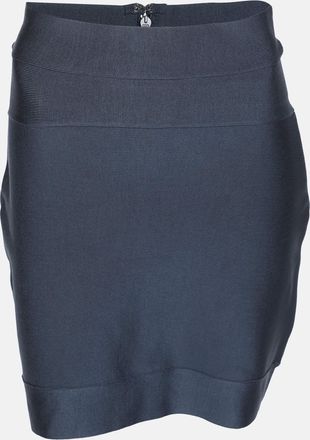 H&eacute;rve L&eacute;ger Blue Knit Mini Skirt