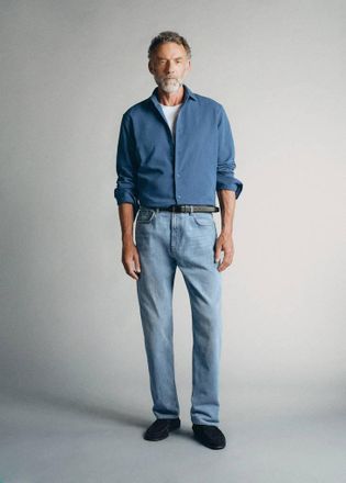 Mango Camicia denim 100% cotone blu scuro intenso - Uomo - XL - MANGO MAN