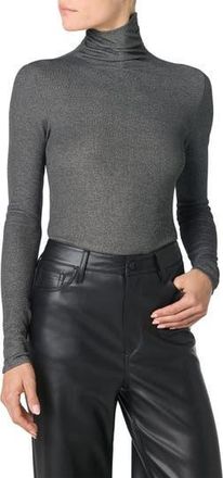 Joe's Lurex Long Sleeves Turtle Neck Top in Chrome at Nordstrom Rack, Size X-Large