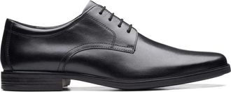 Clarks Howard Walk Zwarte Leren Derby Schoenen - Heren - Nette schoenen - Zwart - 40 EU - Leer - Schoenen