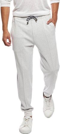 Brunello Cucinelli Light Grey Tailored Jogger Trousers, Size 4XL