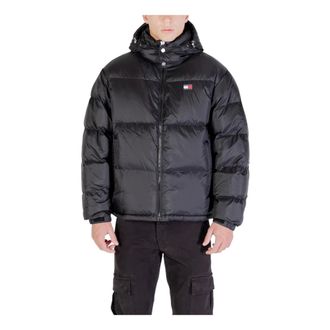Tommy Jeans Down Jackets, male, Black, M, Quilted Mens Puffer Jacket
