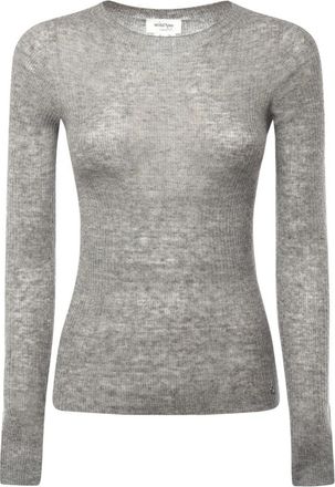 ottod'Ame Rondgebreide kleding - Dames - Ronde hals truien - Grijs - M - Wol - Truien & Vesten