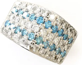 C&A Blue Platinum Platinum 900 Band Ring (Pre-Owned)