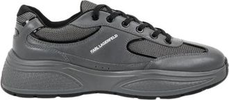 Karl Lagerfeld Vesta Sneakers - Heren - Sneakers - Grijs - 43 EU - Leer - Schoenen