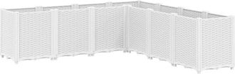 vidaXL Garden Planter White 160x160x53 cm pp Vidaxl