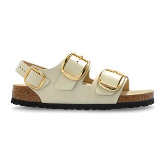 Birkenstock Milano Big Buckle Sandalen - Dames - Sandalen - Beige - 36 EU - Leer - Schoenen