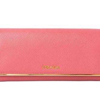 Prada Peonia Saffiano Metal Saffiano Metal Long Wallet (Bi-Fold) (Pre-Owned)