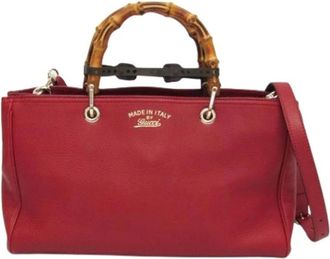 Gucci Pre-owned Handbags, female, Red, Size: ONE SIZE Pre-owned Shopper Medium 323660