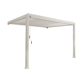 Sweeek P&eacute;rgola bioclim&aacute;tica 3x4m de aluminio adosada con lamas orientables