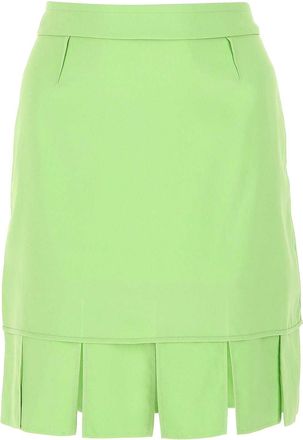 Bottega Veneta Pastelgroene Rekbare Viscose Miniskirt