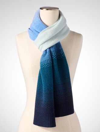 Talbots Ombr&eacute; Cashmere Scarf - Silver Lake - 001 Talbots
