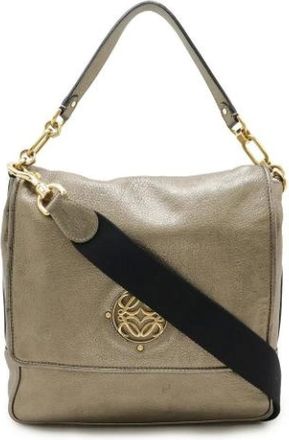 Loewe Pre-owned Handbags, female, Beige, Size: ONE SIZE Pre-owned Leather handbags