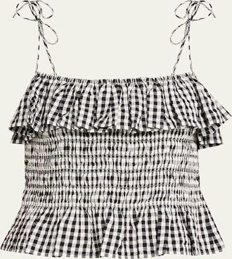 Alix of Bohemia Clara Gingham Seersucker Top