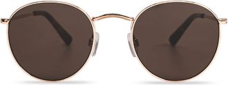 Messy Weekend LENNON Rose Gold Brown Mens Sunglasses Gold Size 50