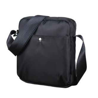 Generic Compatible For Mens casual vertical crossbody diagonal messenger(Black)
