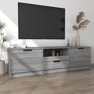 Berkfield Home TV Cabinet Grey Sonoma 140x35x40 cm Engineered Wood | Size: 140 x 35 x 40 cm