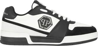 Philipp Plein Schoenen, unisex, Wit, 45 EU, Leer, Low-Top Sneakers P-Force 78