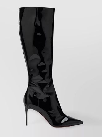 Christian Louboutin shiny knee-length stiletto heel boots