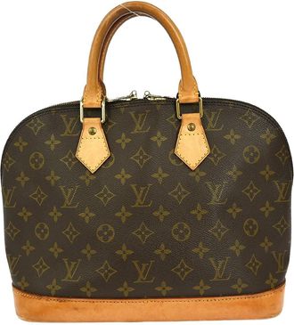 Louis Vuitton Alma Handbag Monogram Canvas Brown Canvas Handbag (Pre-Owned)