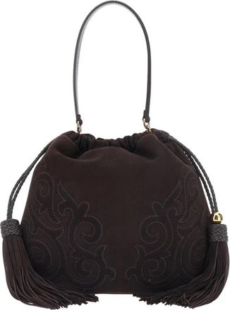 Etro Kalispera Schoudertas - Dames - Schoudertassen - Bruin - ONE Size - Su&egrave;de - Tassen